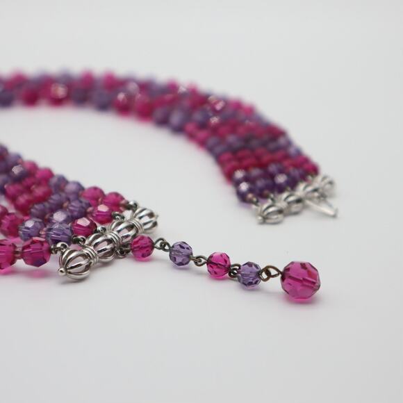 Marvella Vintage 50's Four Strand Beaded Necklace - Picture 2 of 4